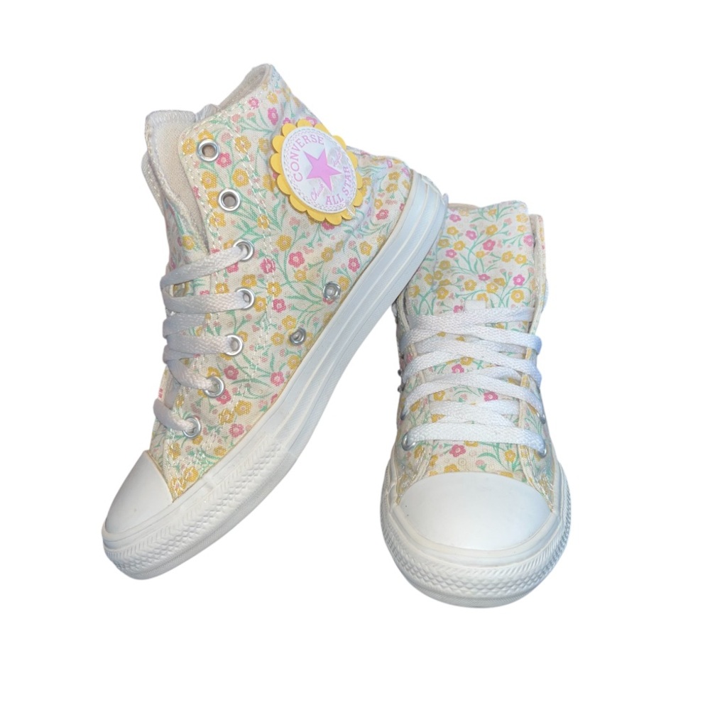 Floral High-Top Kids Shoes